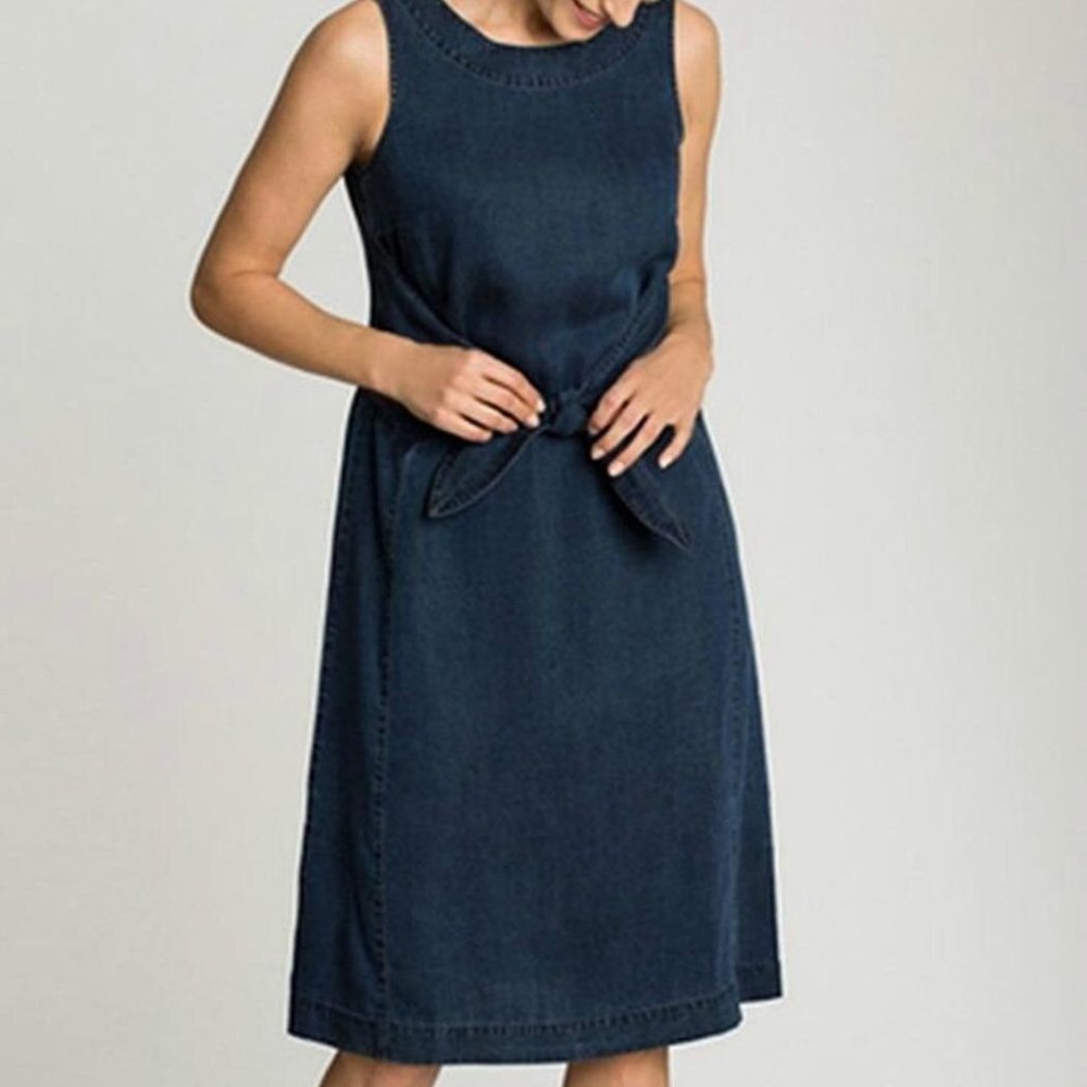 NIC AND ZOE DENIM TIE DRESS, XL
